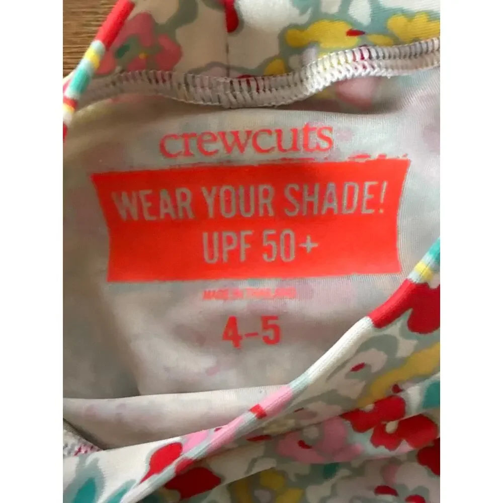 Crewcuts Girls Rash Guard in Floral Print  Size 4-5